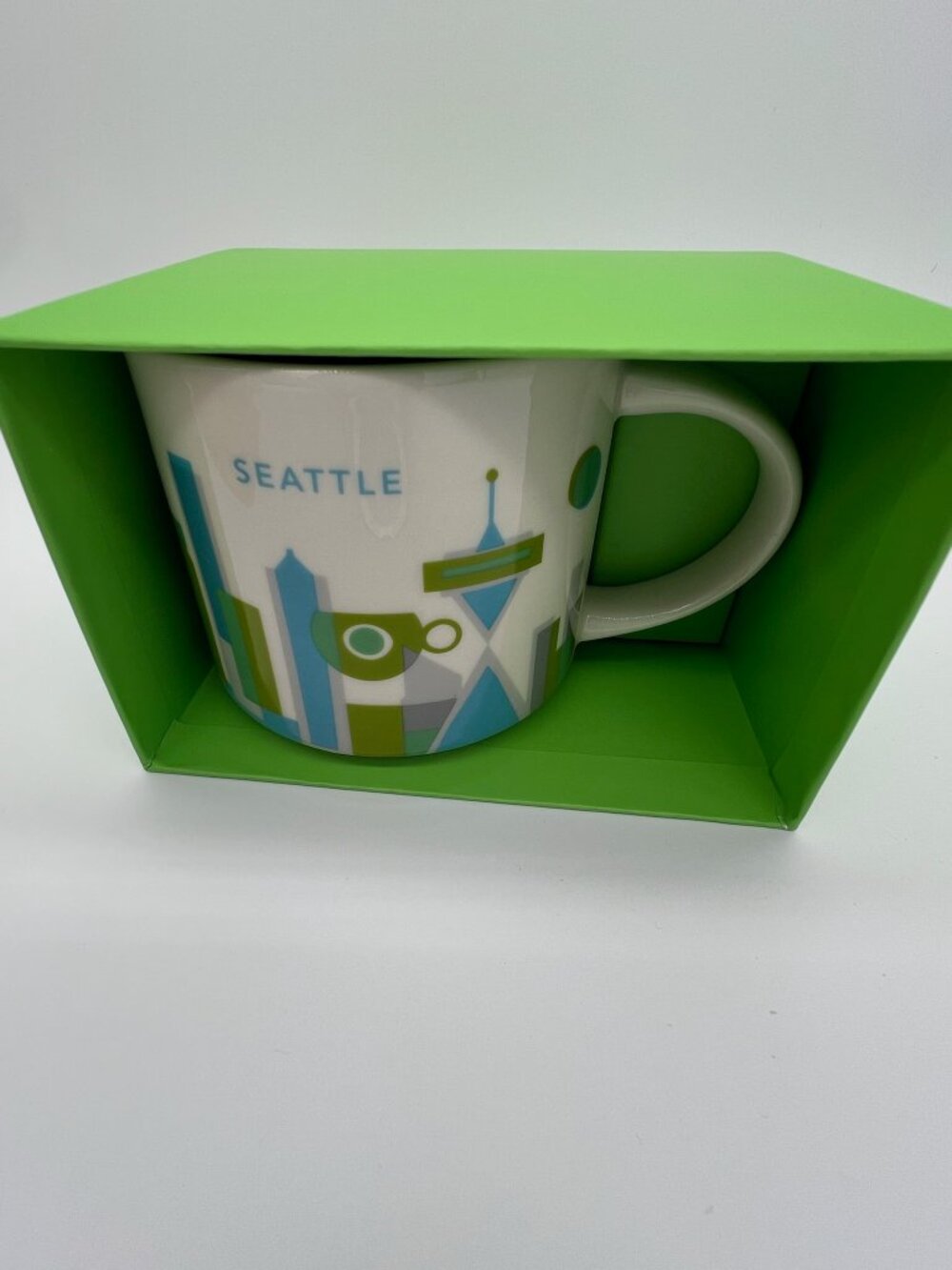 Starbucks Seattle You Are Here Collection Ceramic Coffee Mug 14 oz NIB